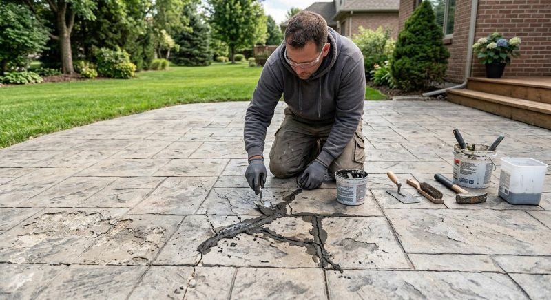 Decorative Concrete Repair in Doylestown, PA