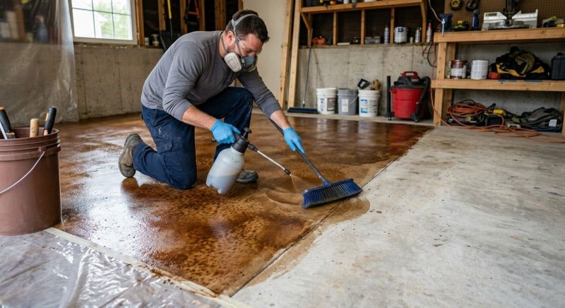 Stamped Concrete Staining in Corpus Christi, TX