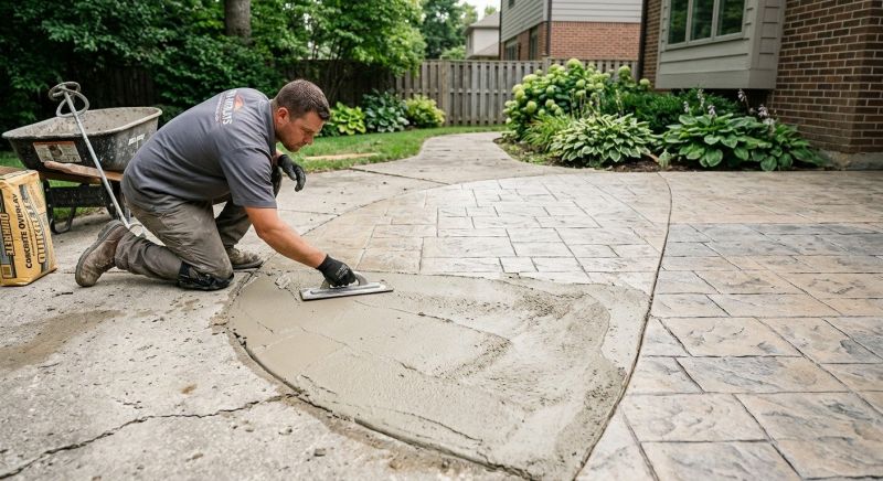 Textured Concrete Installation in Fort Worth, TX